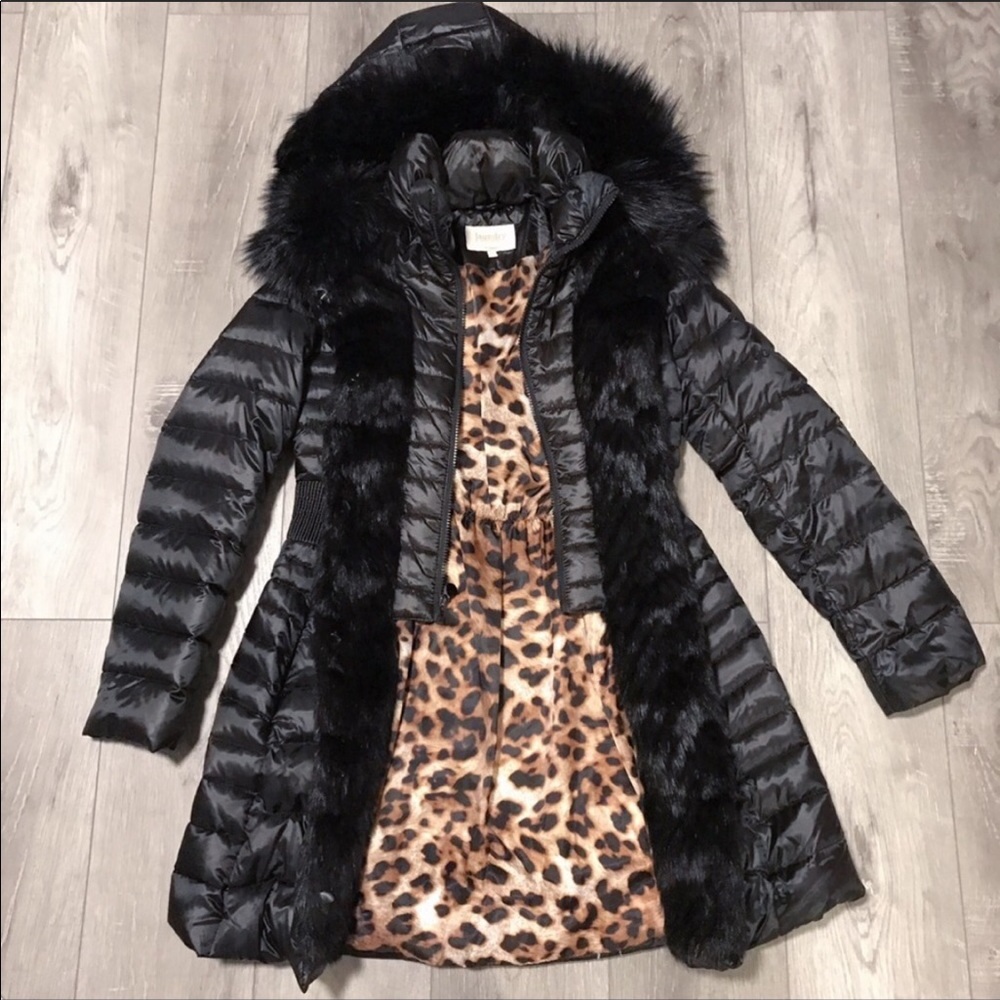 Laundry shelli segal fur lined hooded puffer coat - Picture 6 of 8